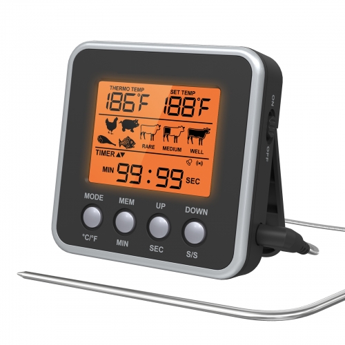 DD-TH004 Digital Meat Thermometer Cooking and Grilling Kitchen Food Candy Oven BBQ Grill Thermometer for Smoker Baking