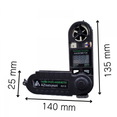 AZ8918 Thermo-Hygro-Anemometer Mini Anemometer Wind Speed Meter Type Thermometer Hygrometer