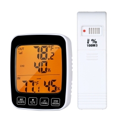 Accurate Outdoor Thermometer with Wireless Humidity Monitor for Greenhouse Garage