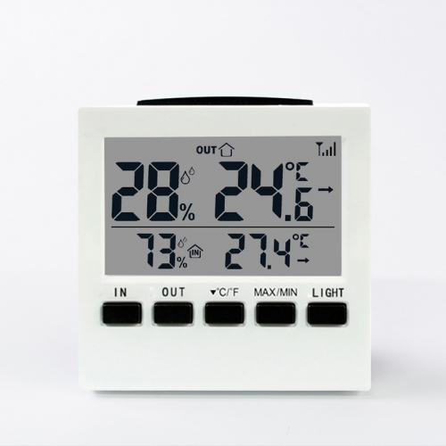 Digital Wireless Hygrometer with Audiable Alarm and Temperature Gague