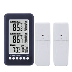 Indoor Outdoor Thermometer with Audible Alarm Temperature Gauge for Freezer