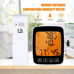 Accurate Outdoor Thermometer with Wireless Humidity Monitor for Greenhouse Garage