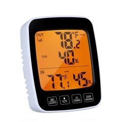 Accurate Outdoor Thermometer with Wireless Humidity Monitor for Greenhouse Garage