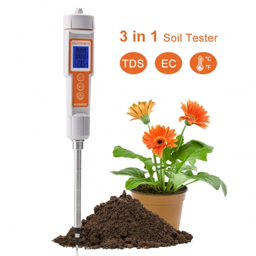 3 in1 Soil Meter TDS/EC/Temperature Soil Quality Tester for Plant Flower Farden Tools