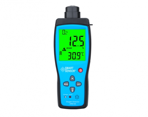 Professional Automotive oxygen detector gas analyzer O2 Meter monitor measuring 0-25% W/ battery Sound and Light Vibration Alarm