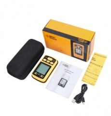 SMART SENSOR Gas Monitor 4 in 1 O₂ LEL CO H₂S Gas Detector Rechargeable Alarm Gas Analyzer with Backlight Alarm Function