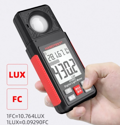 New 200000 Lux Digital LED light meter With Humidity & Temperature function