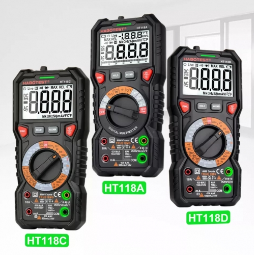 HT118 Series Capacitance Resistance Current Voltage T-RMS Digital Multimeter