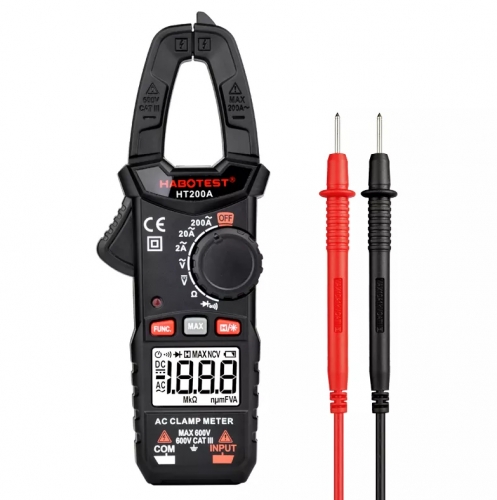 Resistance Capacitance Bicolor Backlight Continuity Mini Digital Clamp Meter