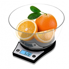 5kg 11lb food cooking digital baking scale ABS plascti material kitchen scale with bowl