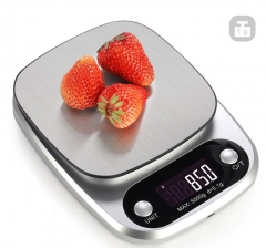 Household Kitchen Scale Electronic Food Scale Baking Scale Measuring Tool Stainless Steel Platform with LCD Display 1g