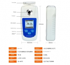 Digital Refractometer Digital Fruit Sugar Meter Brix Meter Juice Drinks Measuring Range 0-55%