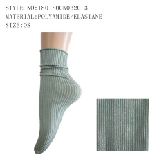 ladies' nylon lurex fancy sock