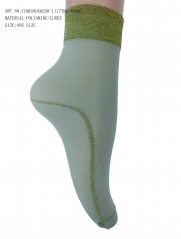 ladies' fancy lurex nylon sock