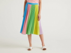 PLEATED MULTICOLOR SKIRT