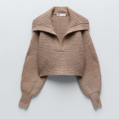 POLO COLLAR KNIT SWEATER