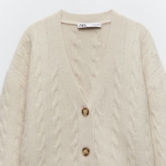 CABLE-KNIT CARDIGAN