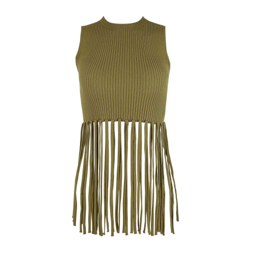 KNIT TOP WITH FRINGES