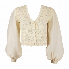 POINTELLE KNIT CARDIGAN