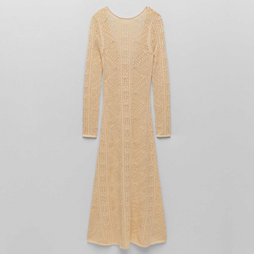 POINTELLE KNIT DRESS