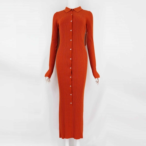 POLO COLLAR KNIT DRESS