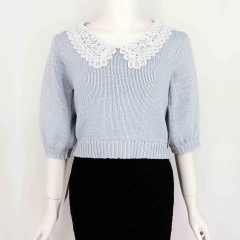 SWEATER WITH CONTRAST COLLAR