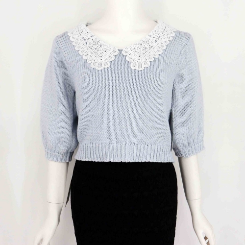 SWEATER WITH CONTRAST COLLAR