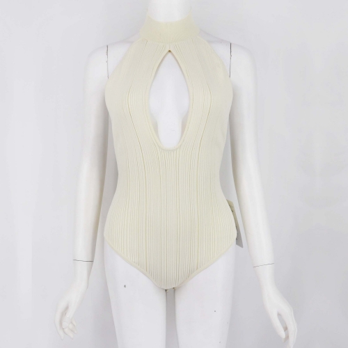 CUT-OUT KNIT BODYSUIT