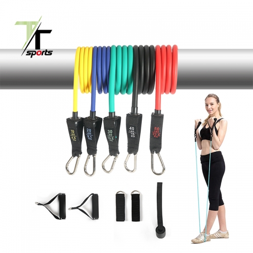 11Pcs Exercise Resistance Tube