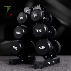 Rubber Coated Round Dumbbell