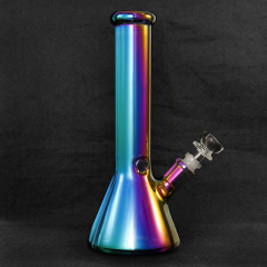dark electroplate glass beaker smoking bong