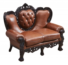 JHC Kingsway Brown Leather Sofa Set