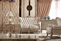 JHC Morocco White Pearl Leather Sofa Set