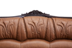 JHC Charlemagne Brown Leather Sofa Set