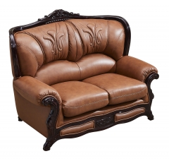 JHC Charlemagne Brown Leather Sofa Set