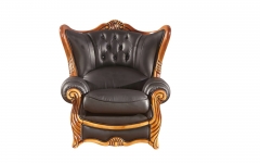 JHC Kensington Black Leather Sofa Set