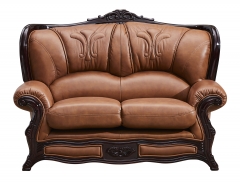 JHC Charlemagne Brown Leather Sofa Set