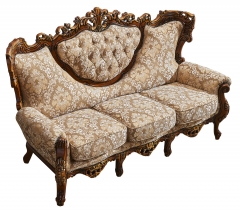 JHC Queensway Brown&Gold Fabric Sofa Set