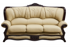 JHC Charlemagne Ivory Leather Sofa Set