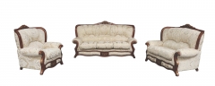 JHC Charlemagne Gold & Ivory Fabric Sofa Set