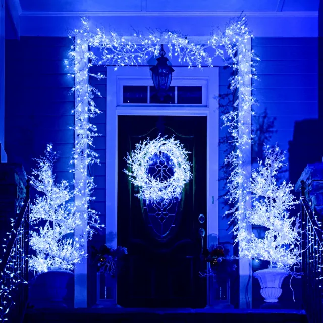 165ft 500 LEDs Blue Plug in Fairy Lights with Remote