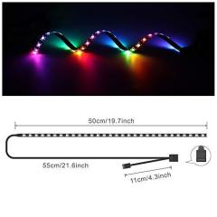 19.7in/50cm Magnetic RGB PC LED Strip Lights For Chassis Decoration