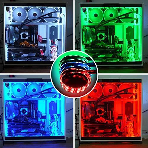 Computer Decoration RGB PC LED Strip Lights with 12V 4Pin RGB Header, 2PCS SMD 5050