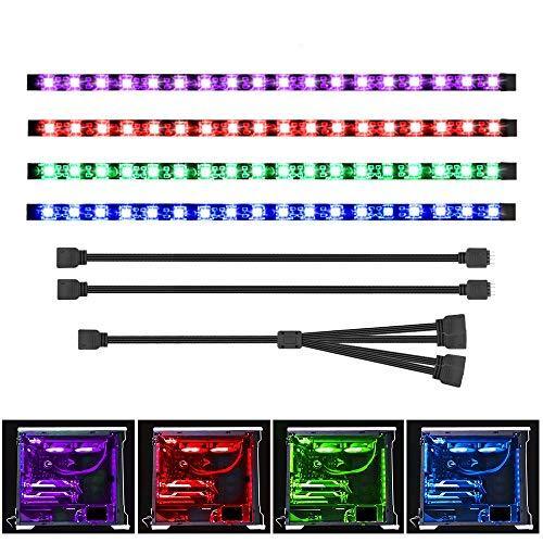 RGB PC LED Strip Lights with 12V 4Pin RGB Header, 4PCS SMD 5050