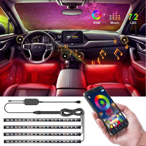 Bluetooth Car Interior Lights 72 LEDs