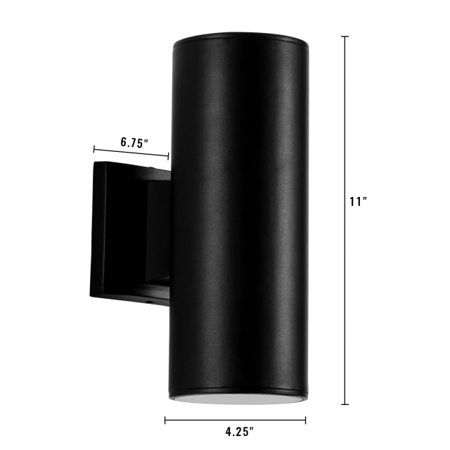 Cedar Hill 11-in H Black LED Outdoor Wall Sconce