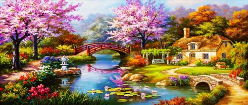 SX-J-908 100X50cm Diamond Painting Kits - Landscape