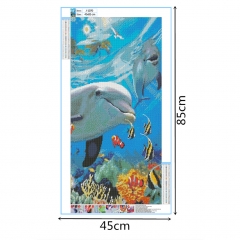 SX-J-1070  45X85cm Diamond Painting Kits - Dolphin