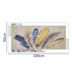 SX-J-1077   100X50cm Diamond Painting Kits - Feather