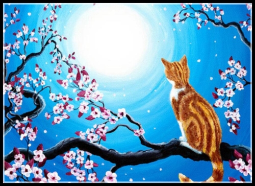 SX-E009  30X40cm Diamond Painting Kits - Cat